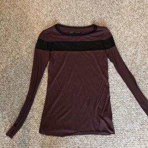 AllSaints Shirt with Black See-Through Stripe